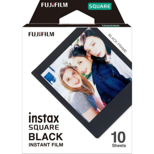 Papier photo instantané FUJIFILM Instax Square Black (x10)