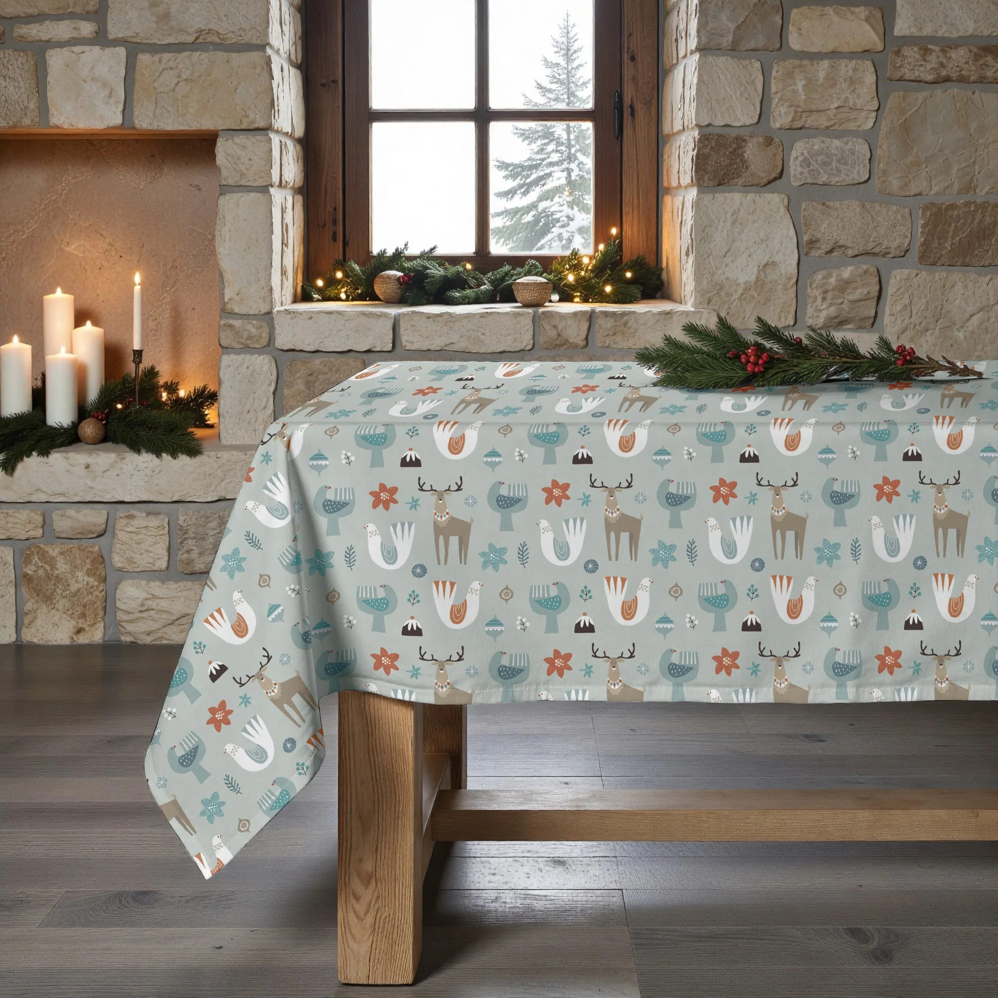 Nappe en résine Anti-tâches Merry Christmas 56