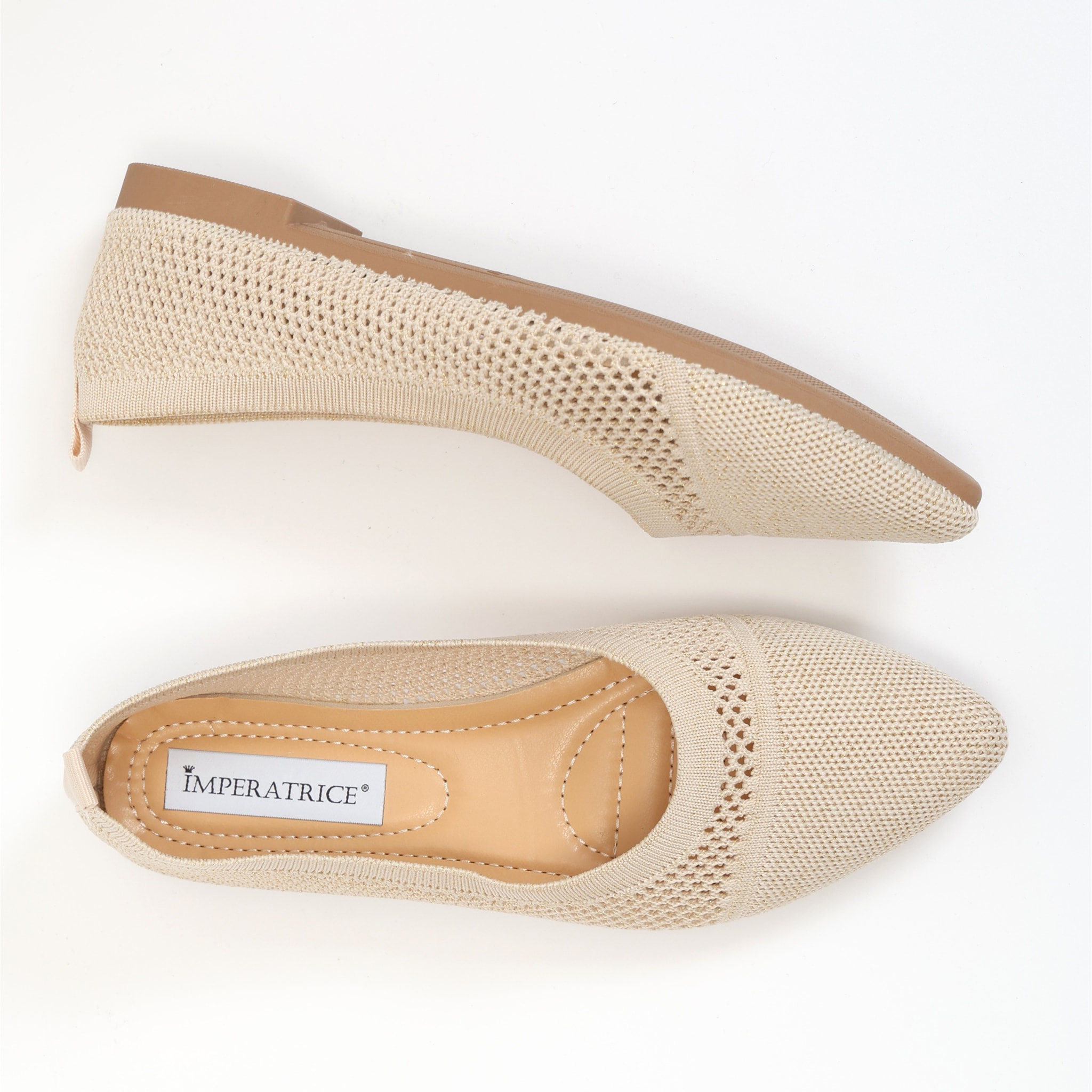 Ballerine in tessuto traforate