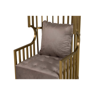 Butaca Acero Inoxidable Velvet Charleston 68x68x150 Cm