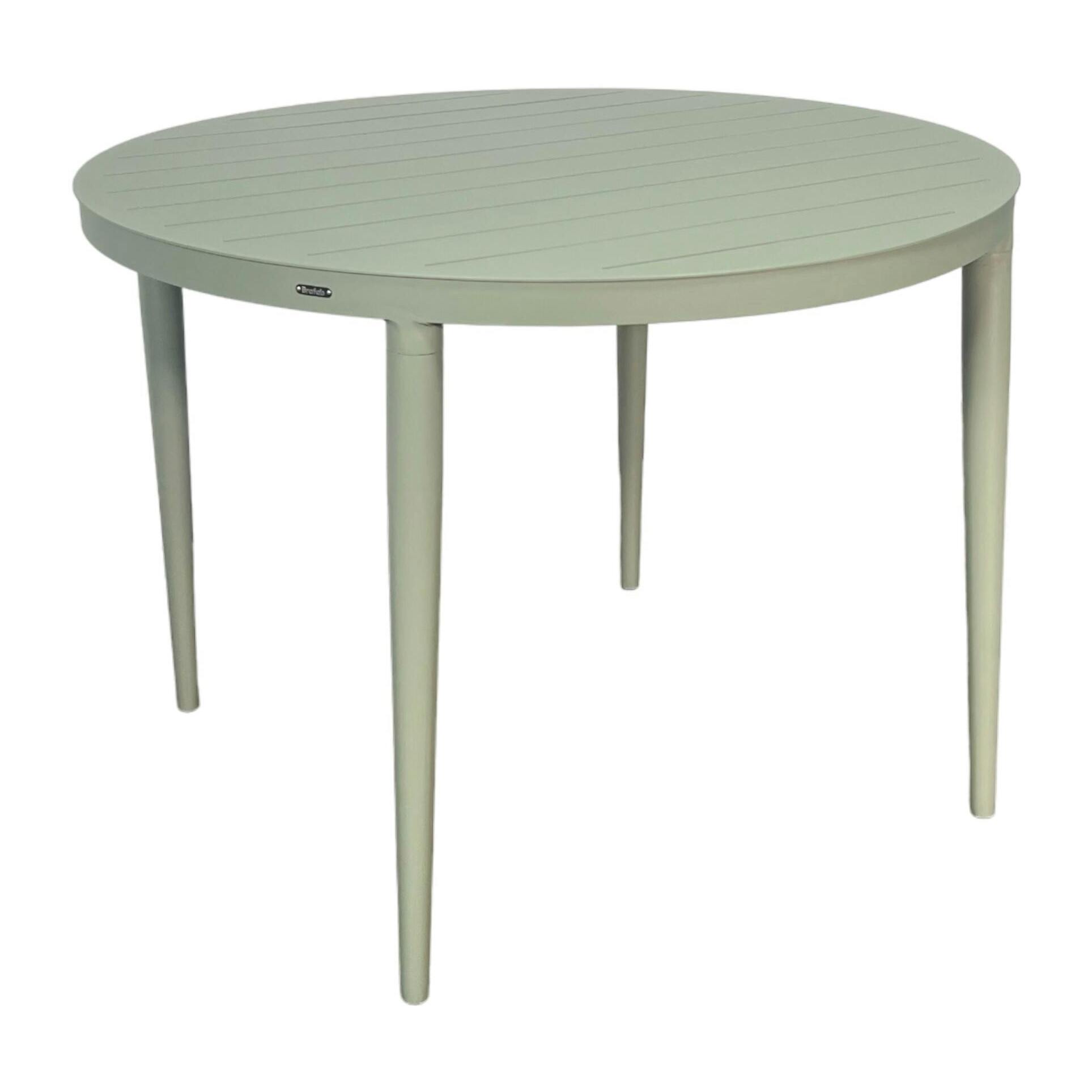 Table de jardin ronde en aluminium vert argile Ø 100 cm STOCKHOLM