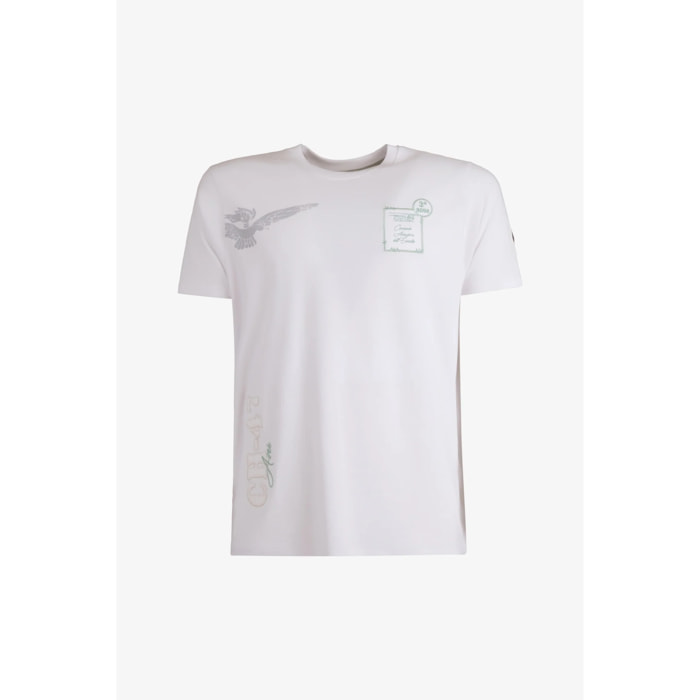 T-shirt Esercito a maniche corte bianca uomo