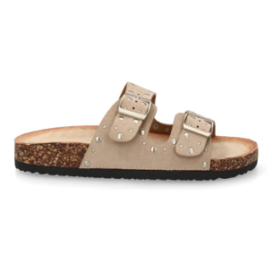 Sandalia bio mujer cómoda con tachuelas