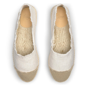 Alpargata plana Kampala en lino metalizado