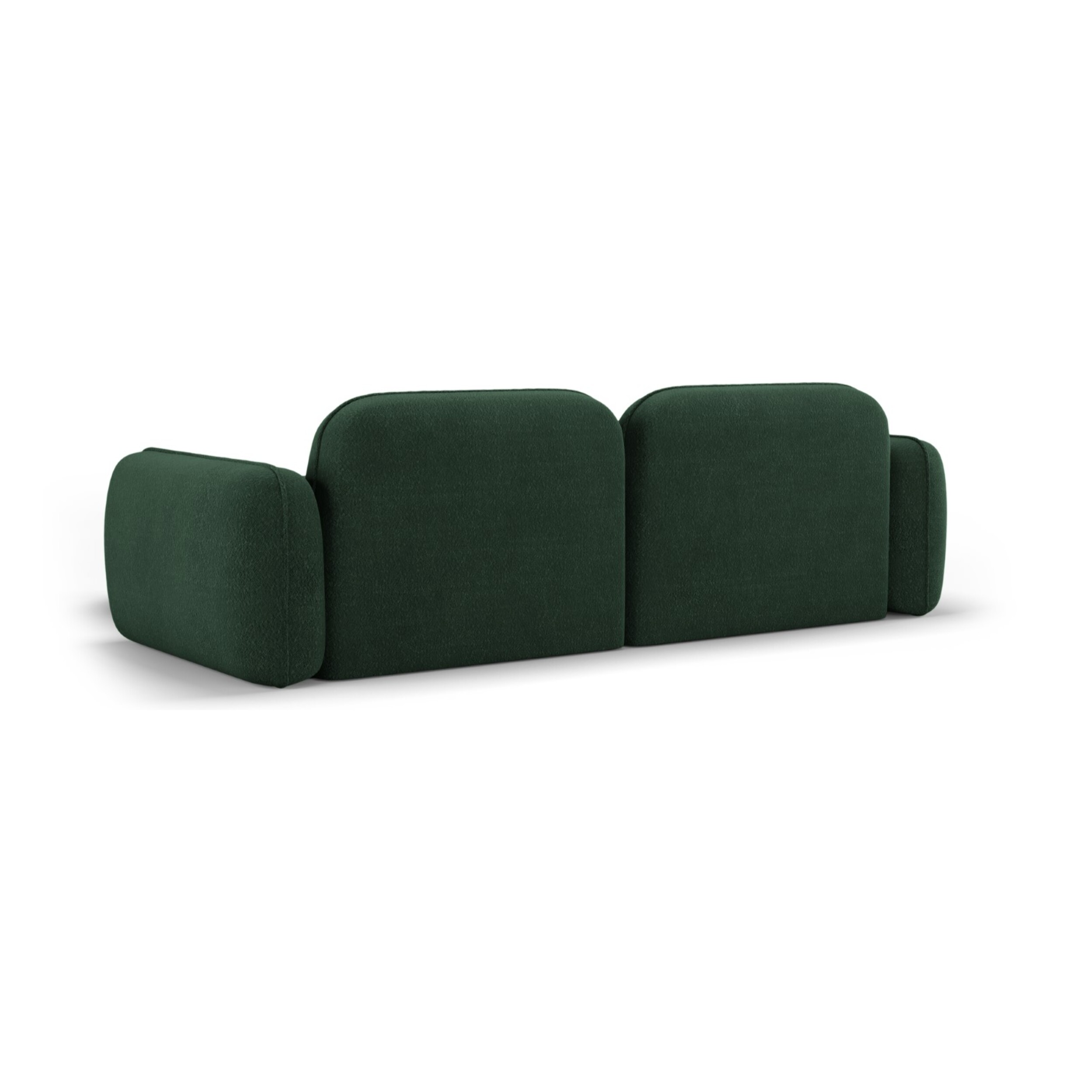 Canapé d'angle droit modulable "Lucien" 3 places en velours vert