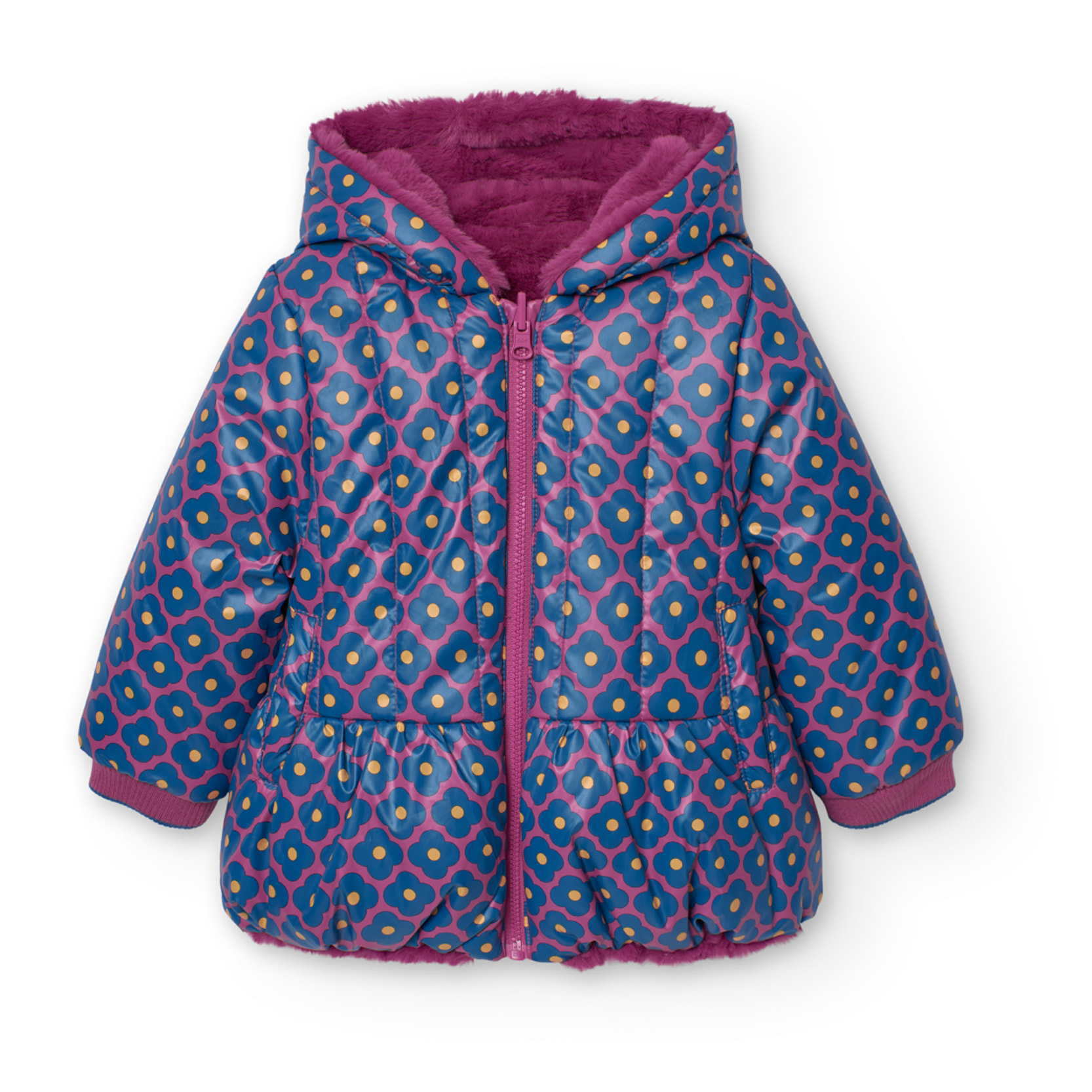 Parka reversible de bebé niña