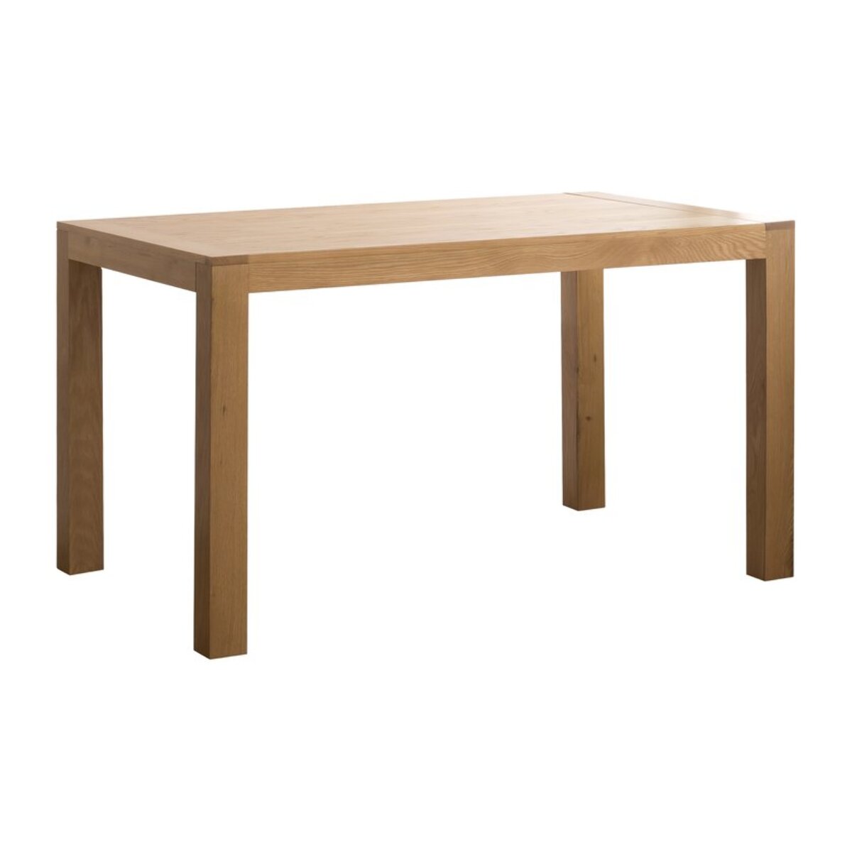 Table à manger extensible Gael -tableau en tôle naturelle de chêne-couleur chêne naturel 140 x 78 x 90 cm