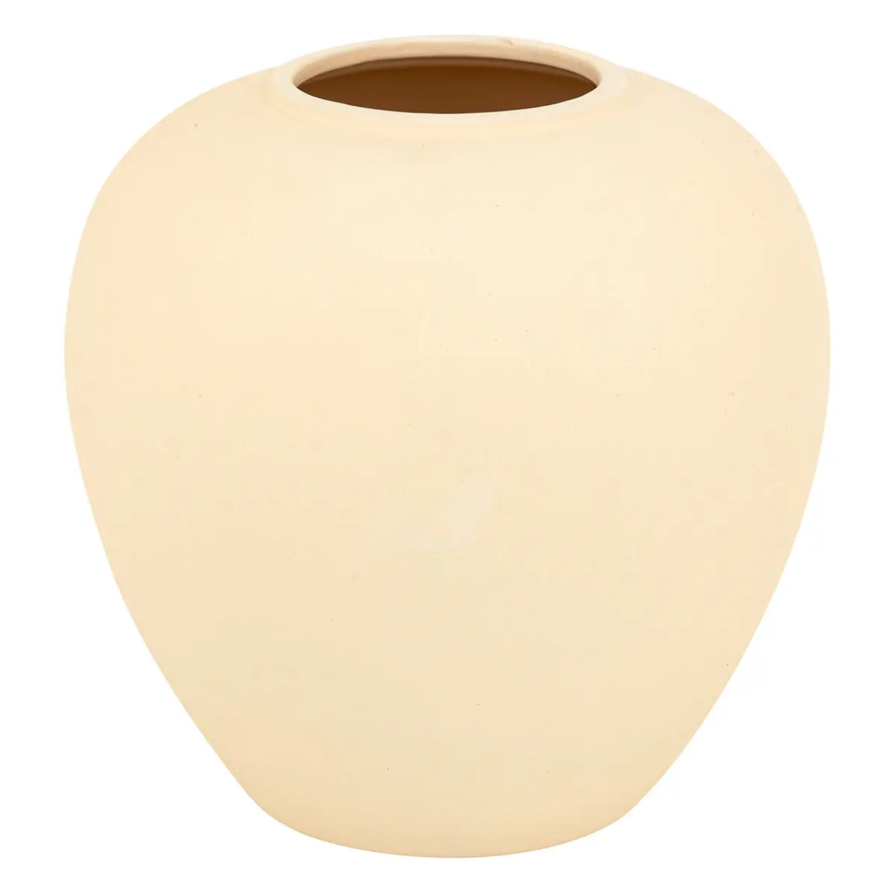 Vase boule Rily céramique beige H22cm