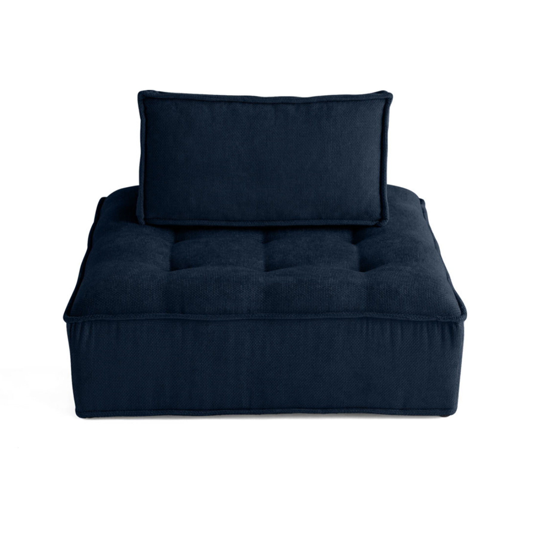 Marisol - module d'assise - velours texturé - Bleu