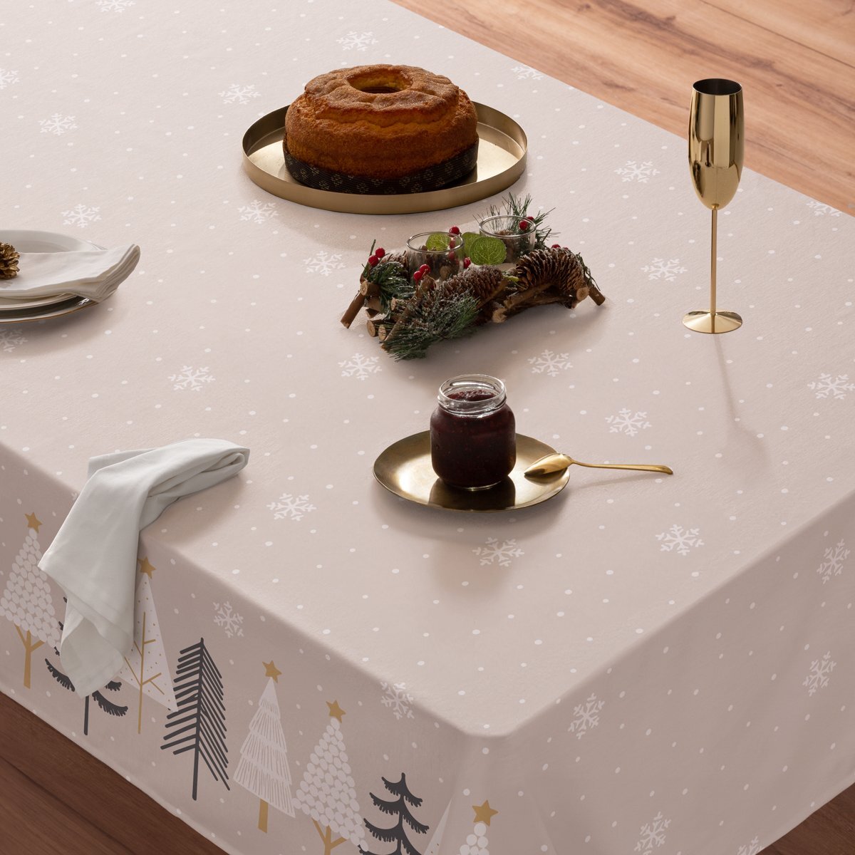 Nappe antitache NORTHWOOD BEIGE - 100% Coton
