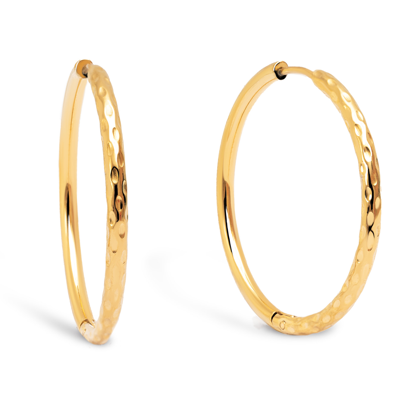 Orecchino River L  in Acciaio Placcato Oro