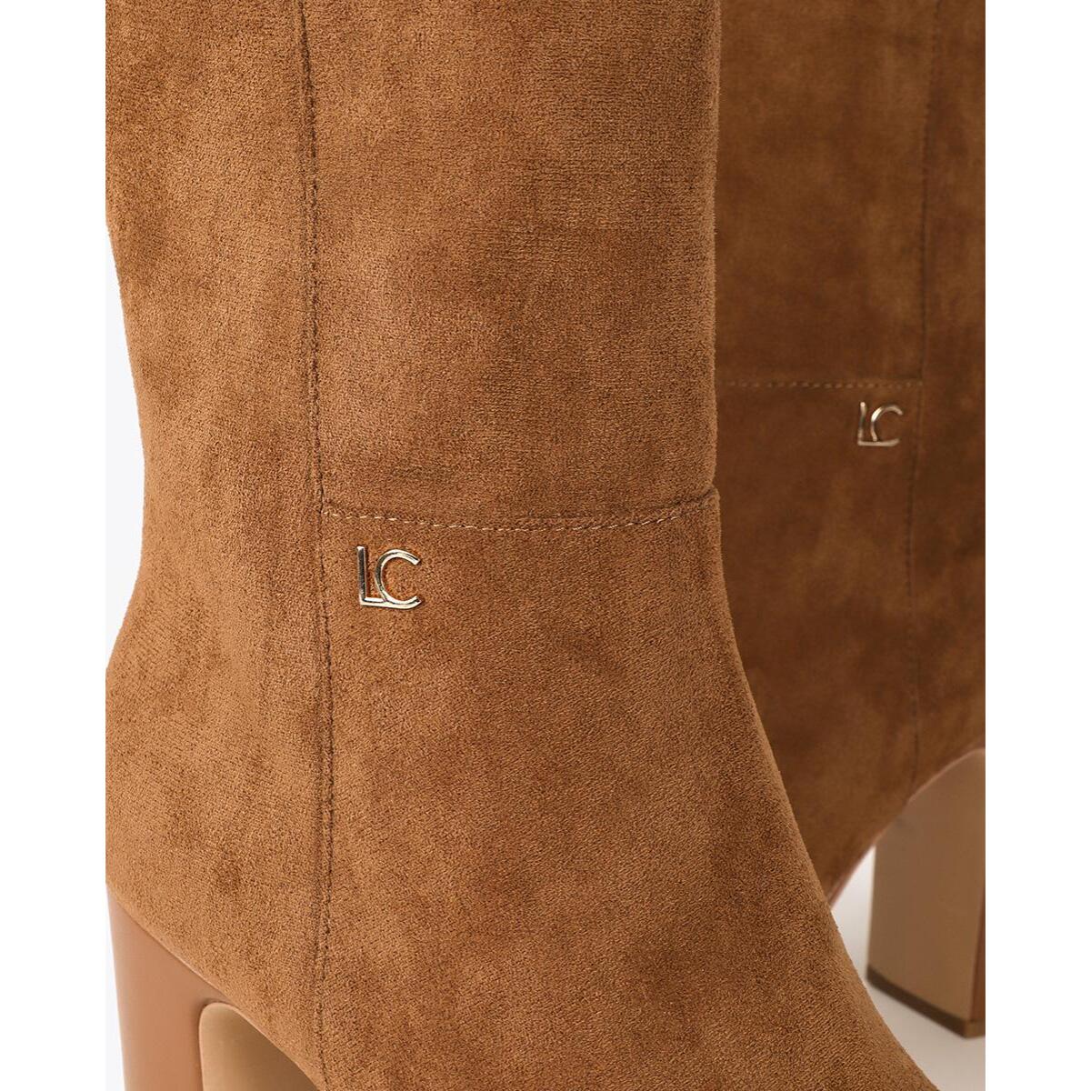 Stivaletto con zeppa effetto suede