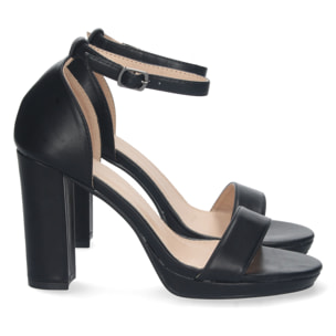 Sandalia de Tacon Ankle Strap con Hebilla