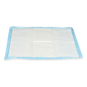 Well home 10u empapadores desechables con adhesivo super absorbentes blanco y azul