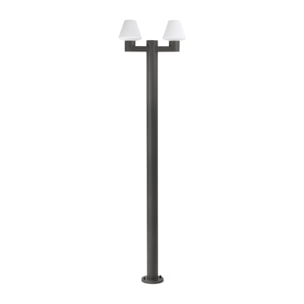 MISTU Lampadaire extérieure gris foncé 2XE27