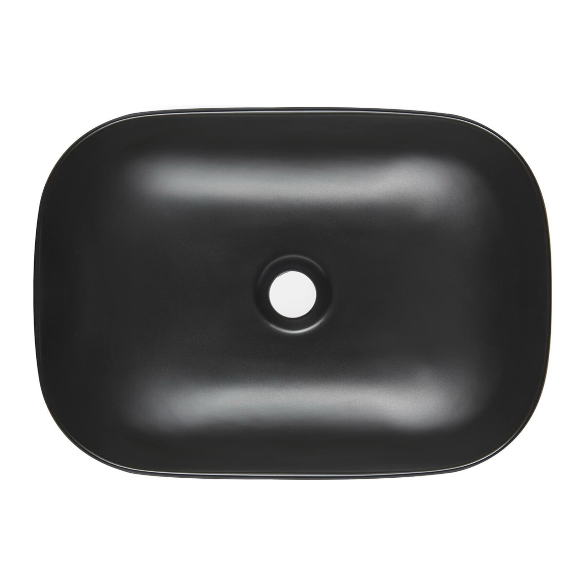 Vasque à poser 45,5 x 32,5 cm - noir mat - sans trop-plein - SAT Infinitio
