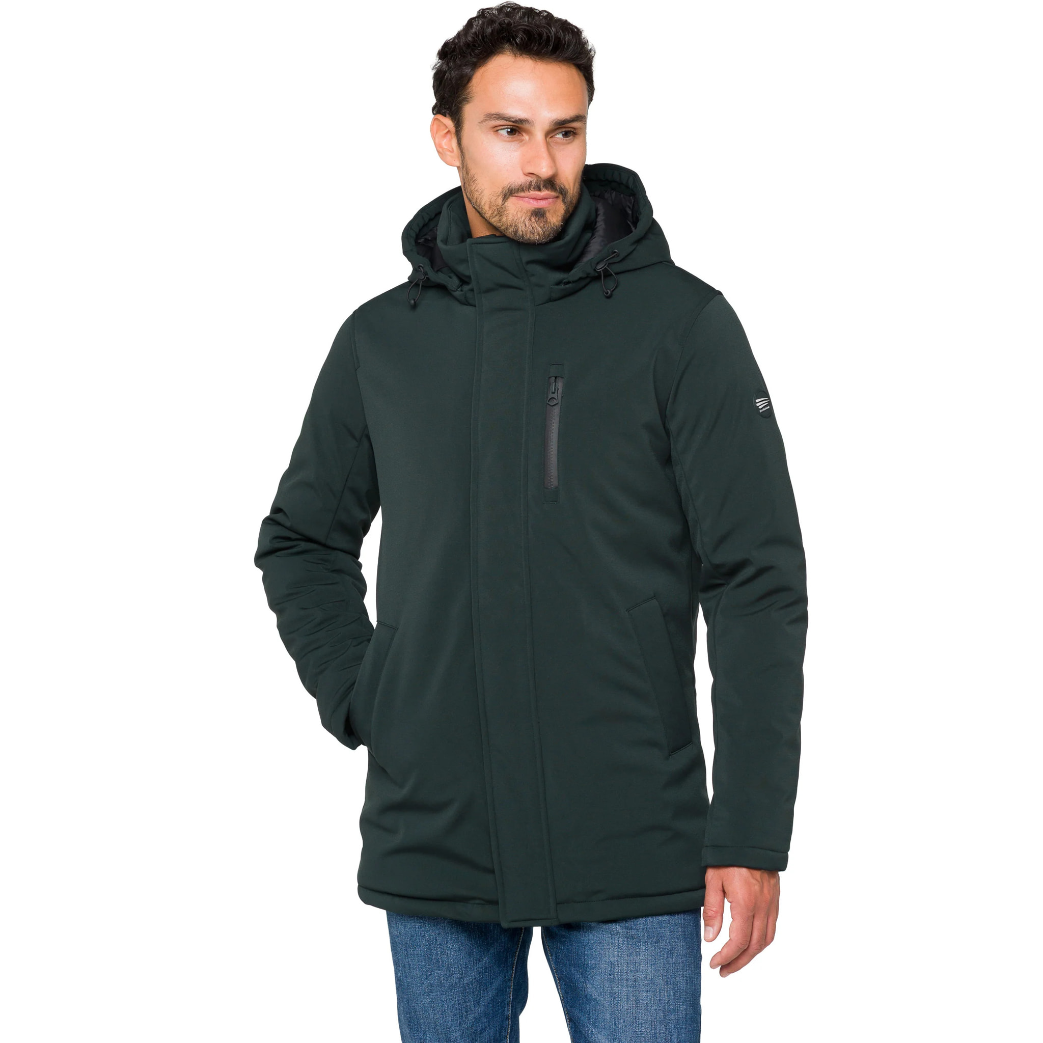 Parka NUSAKAN imbottito impermeabile verde scuro