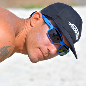 Gafas de deportes acuáticos OCEAN VENEZIA - Azul brillante / Ahumada