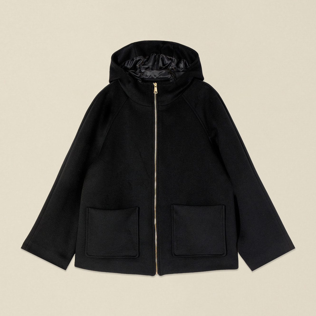 Oltre - Caban con cappuccio e zip - Nero