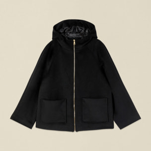 Oltre - Caban con cappuccio e zip - Nero