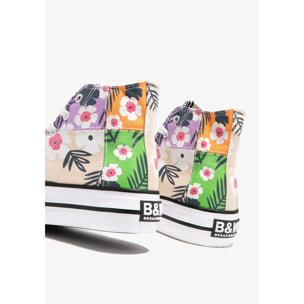 Zapatillas Altas con estampado Floral