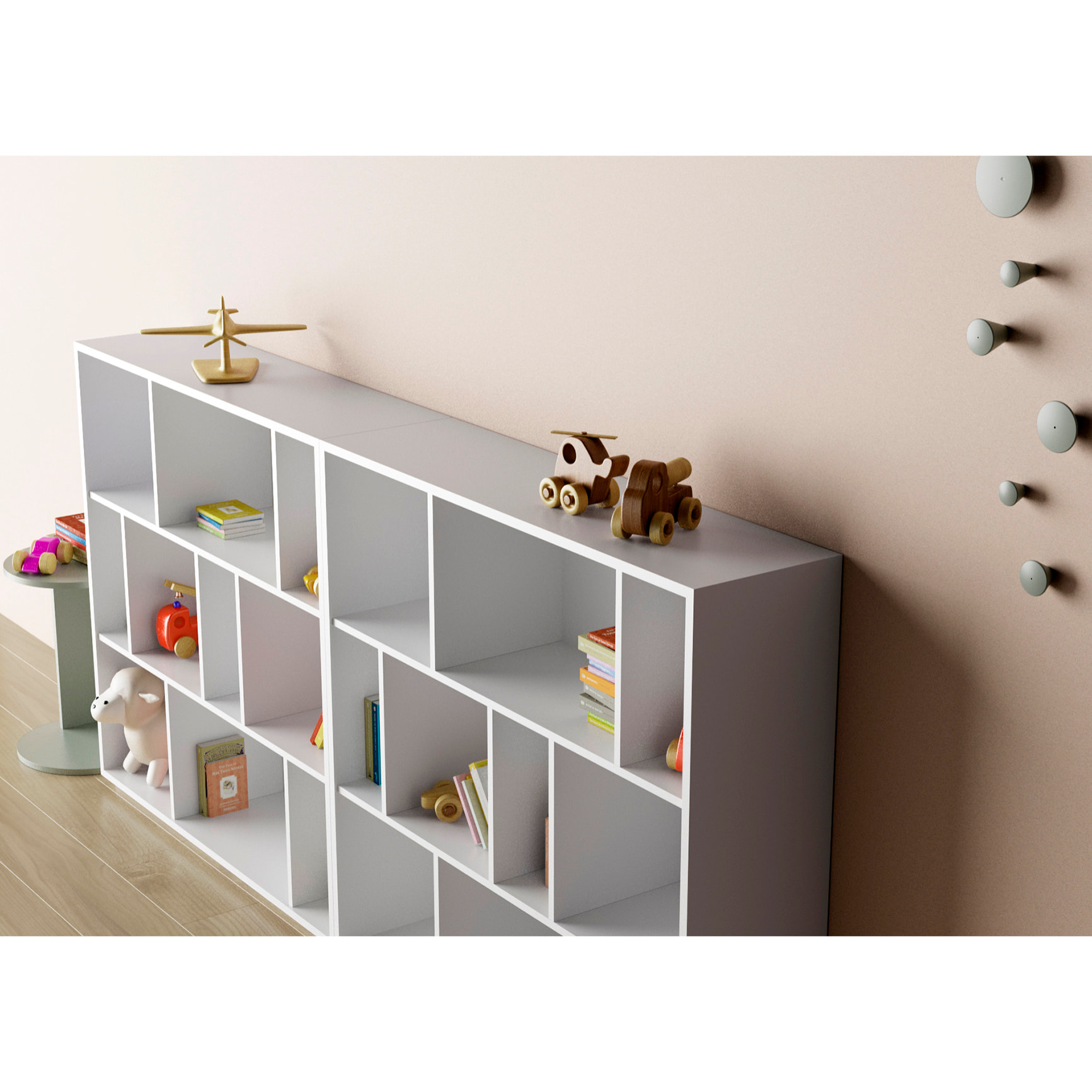 Estantería librería Nack melamina blanco 117x119x32 cm