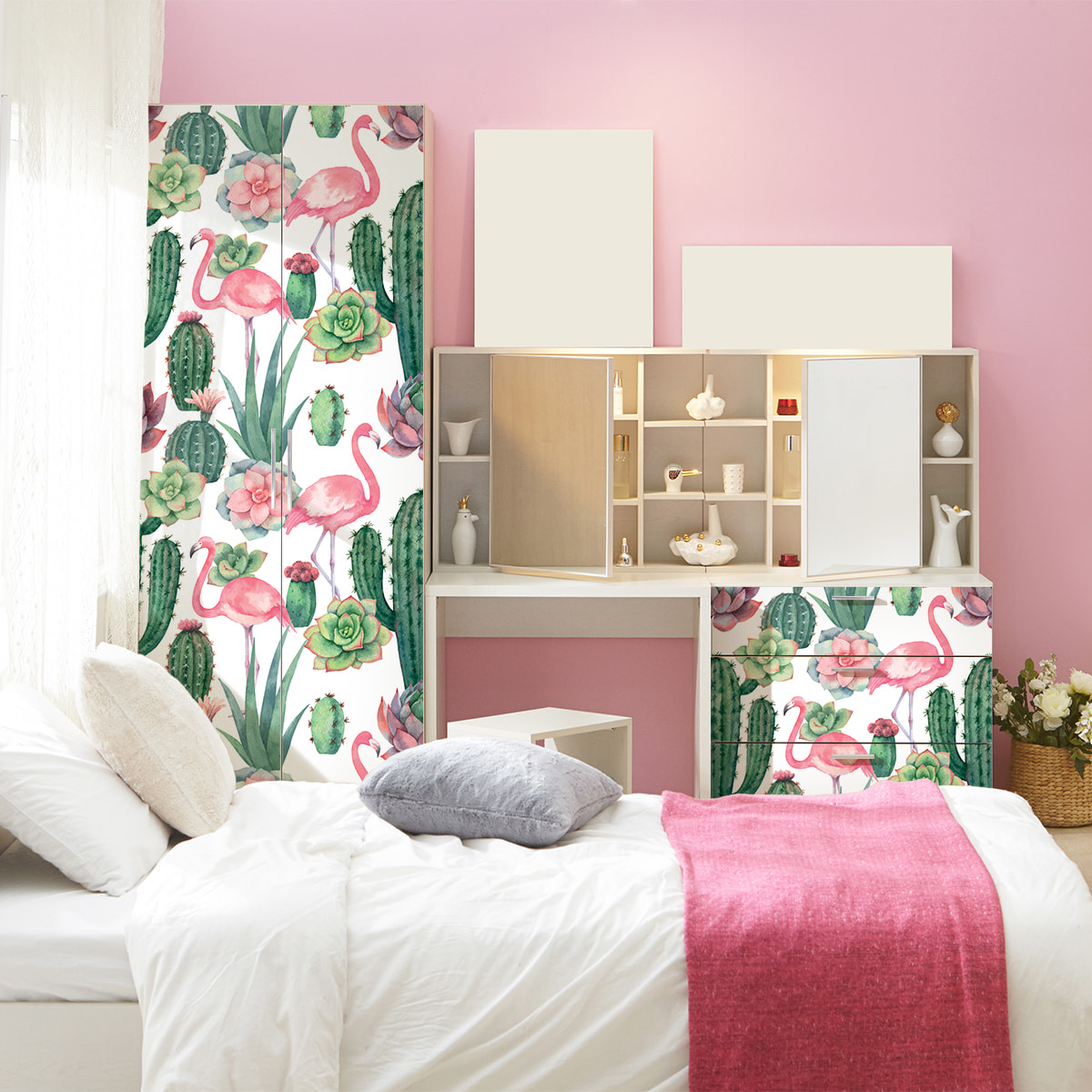 Sticker meuble tropical daisuke 60 x 90 cm