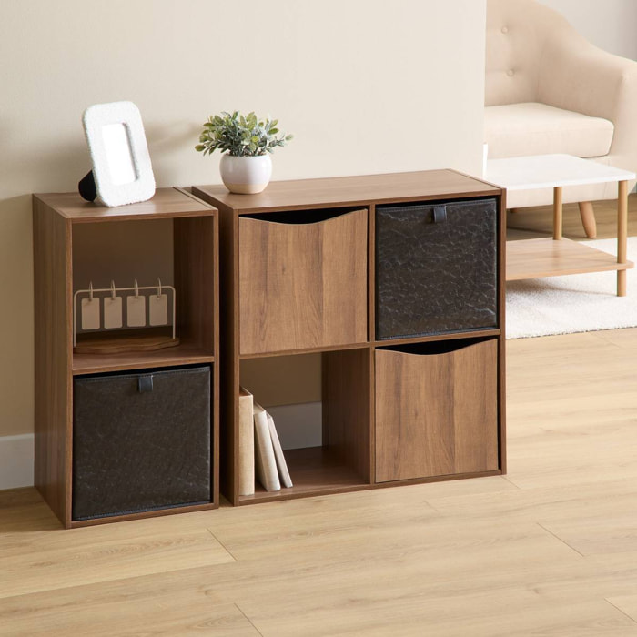 Boîte Mix'N Modul carré pliable 31x31cm Imprimé léopard