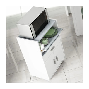 Mueble microondas Basic Blanco Artik (Blanco Mate) - Gris Cemento
