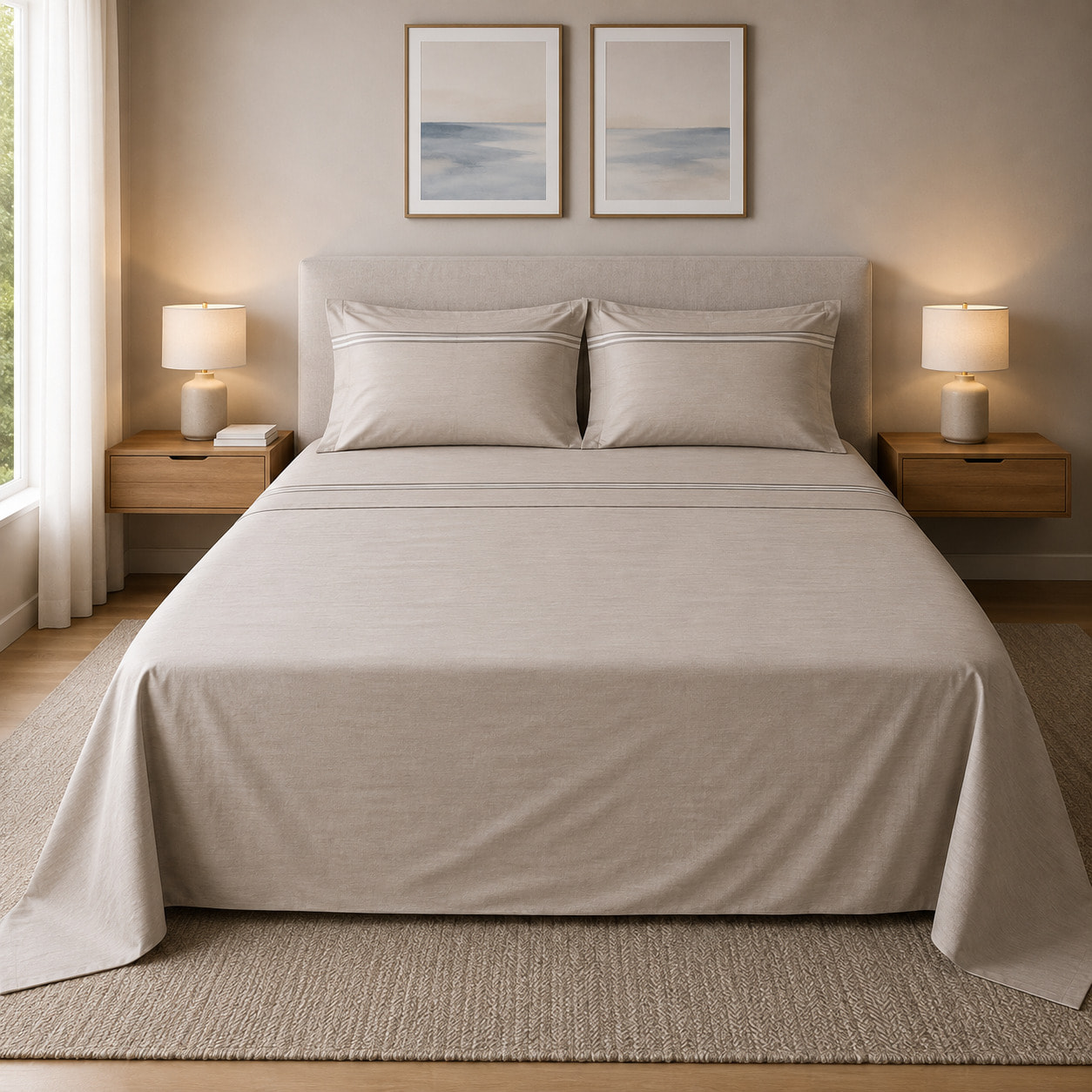 HERMET Completo Letto 100% Cotone Volga