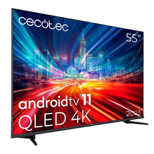 Smart TV de 55" TV V1+ Series VQU11055+S. Televisores QLED, Resolución 4K UHD, A