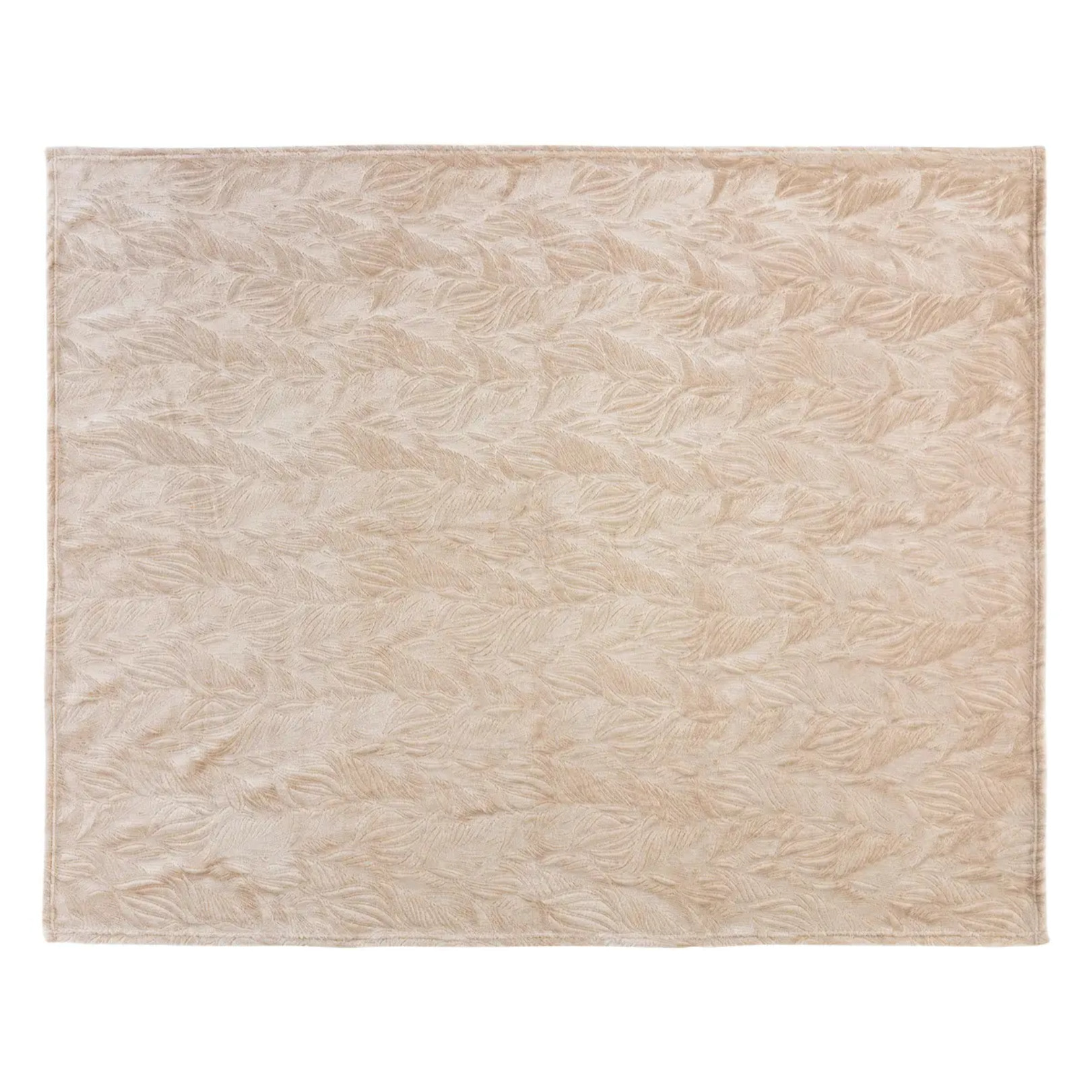 Plaid flanelle Roy beige 125x150cm