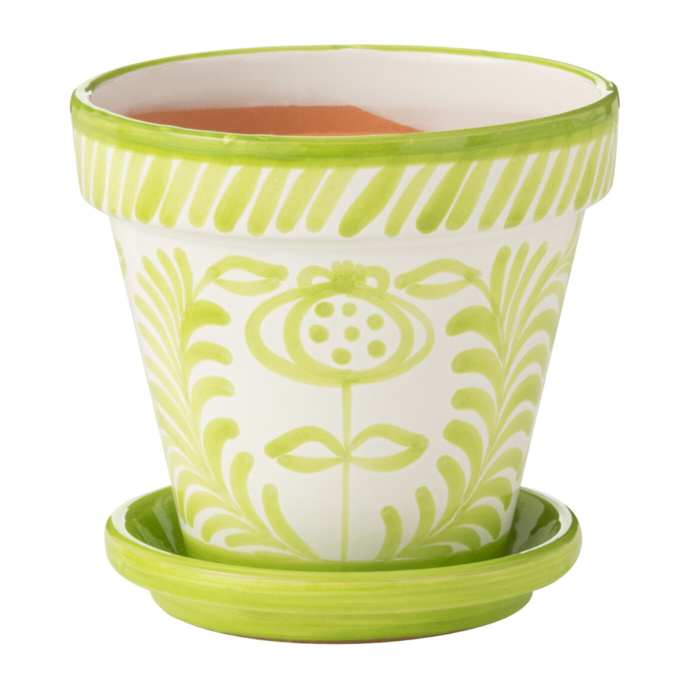 J-Line cache-pot Granada Handmade + Painted - céramique - groen - medium -  Ø 27 cm