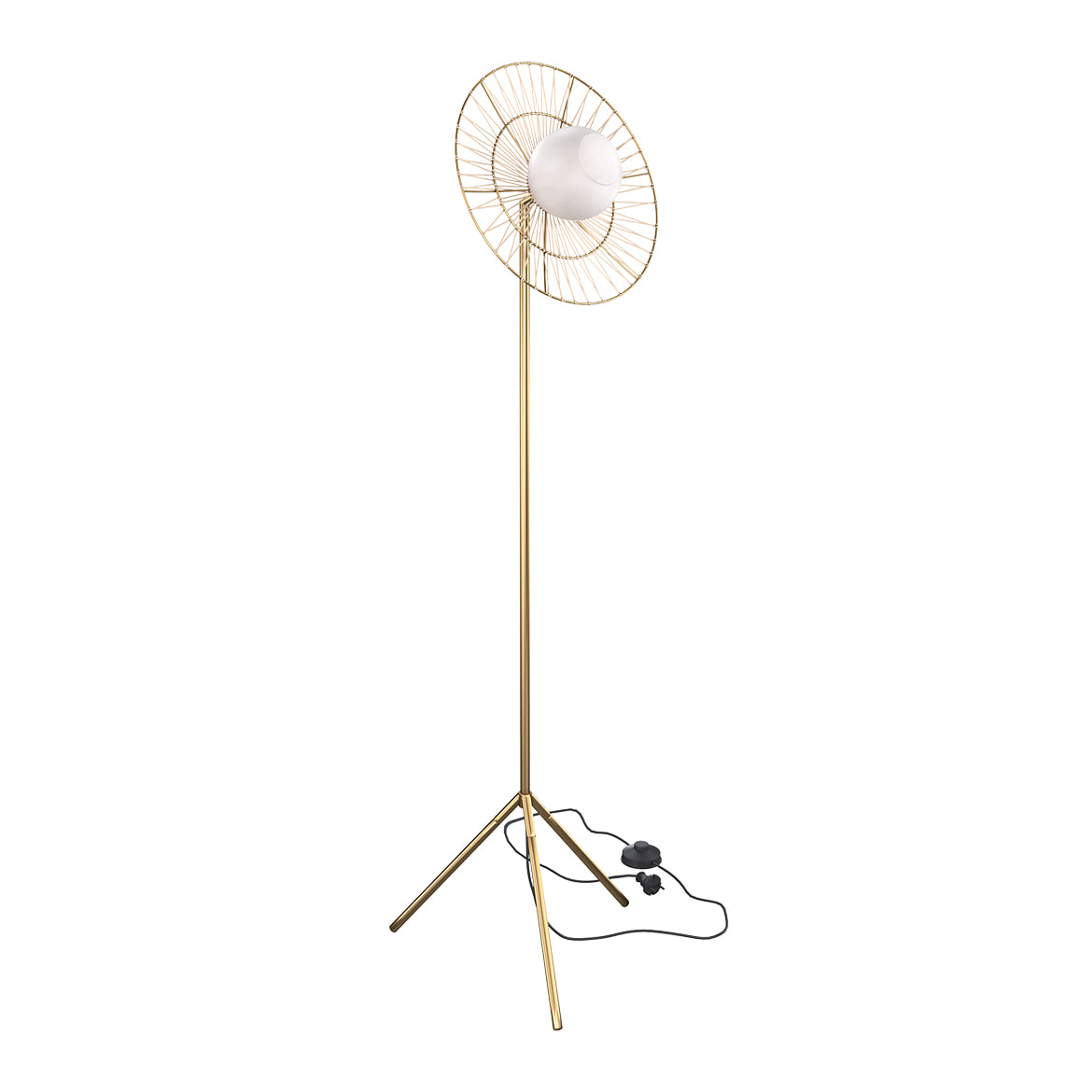Lampadaire en métal doré - Bandia