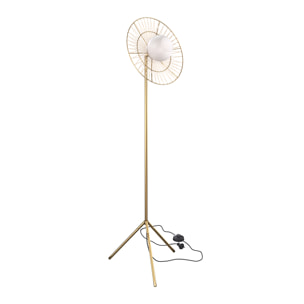 Lampadaire en métal doré - Bandia
