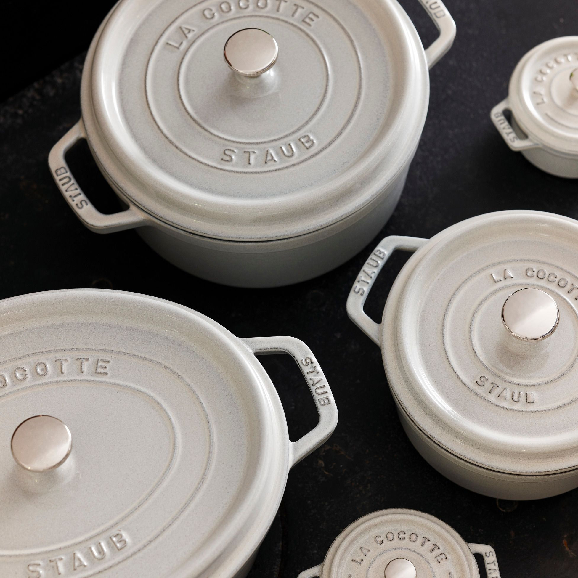 Cocotte ovale 33 cm Truffe blanche