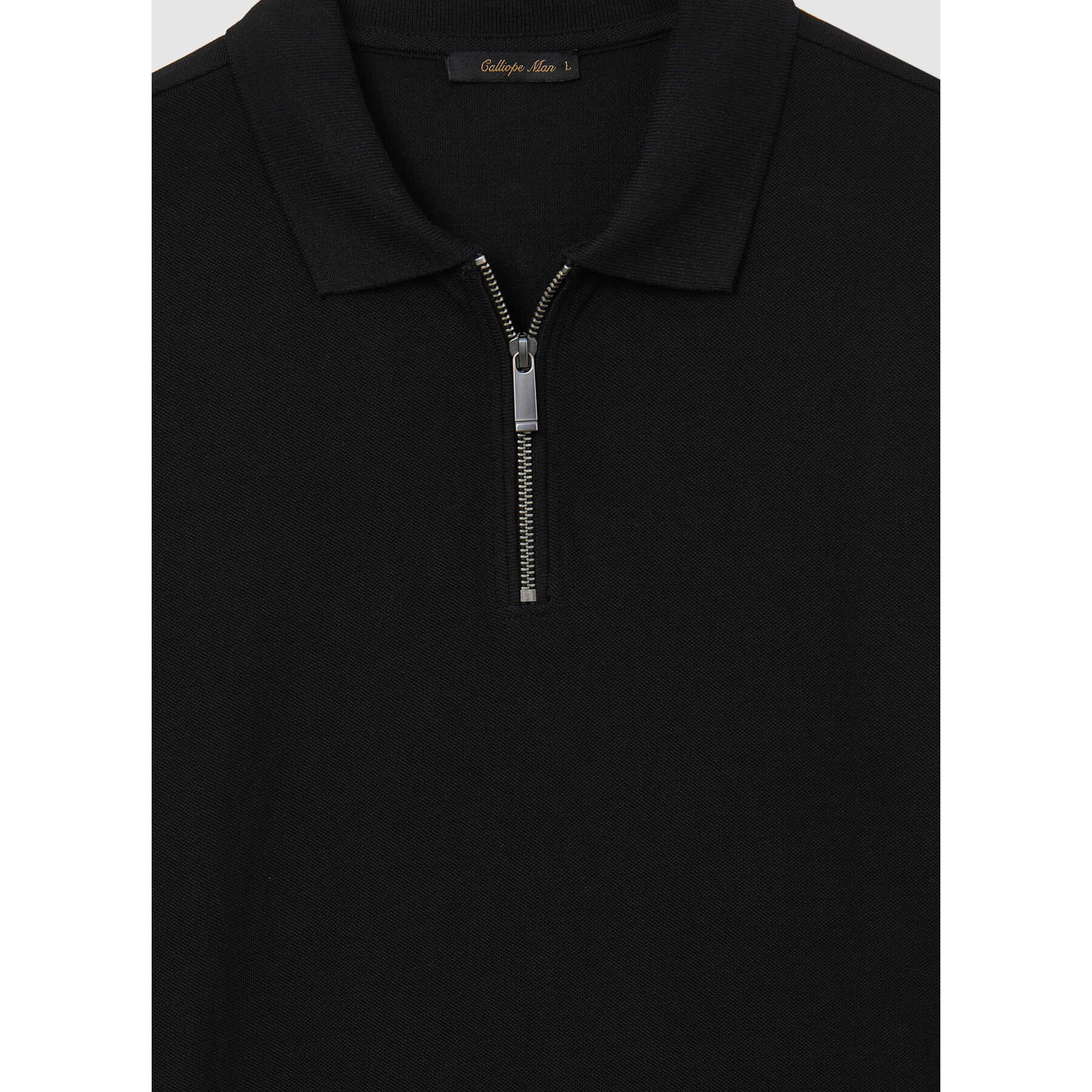 T-shirt polo con zip