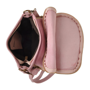 Borse Donna colore Rosa-in pelle Made in Italy 31X24X6cm