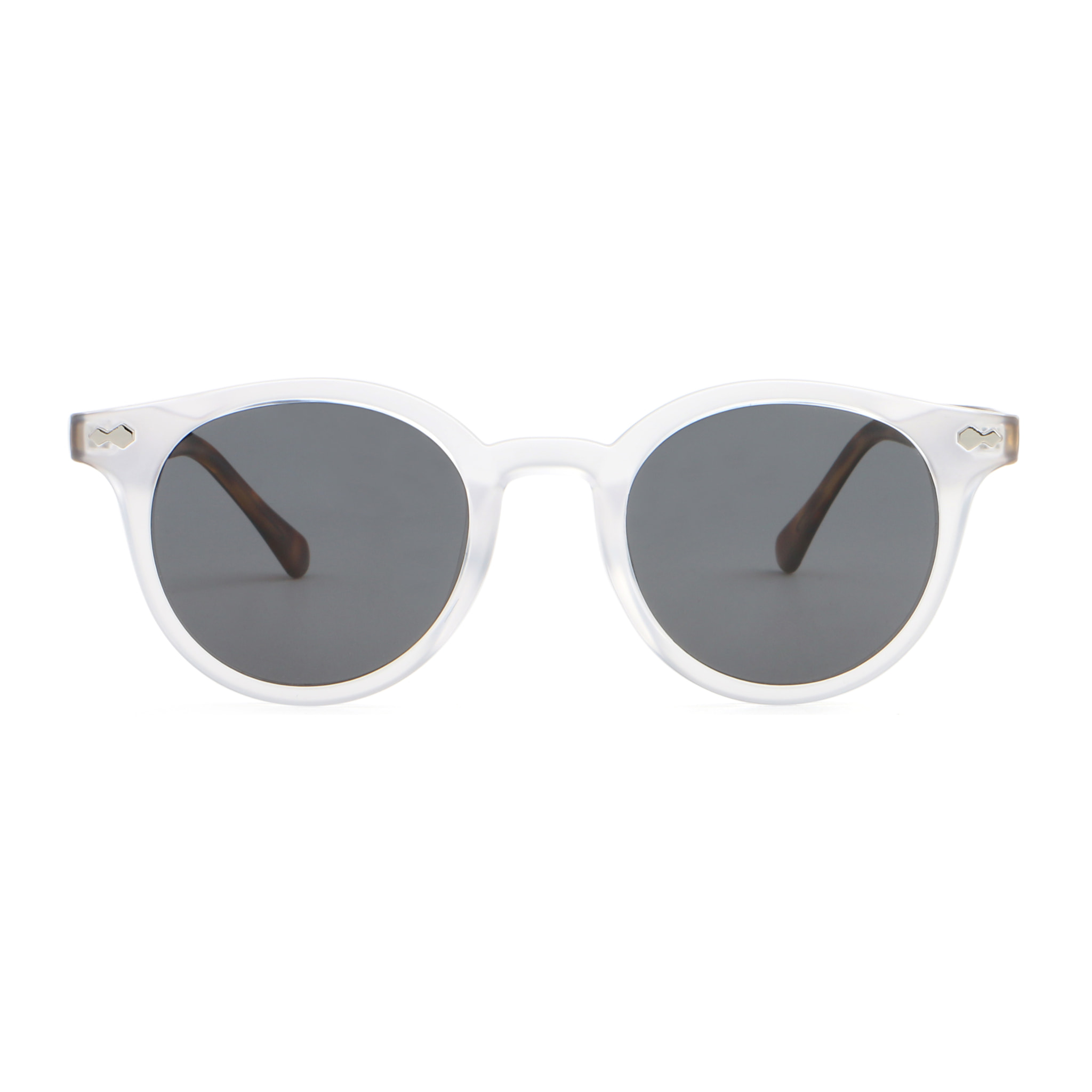 Gafas de sol OCEAN HONFLEUR - Blanco transparente mate con patillas en carey y / Ahumada