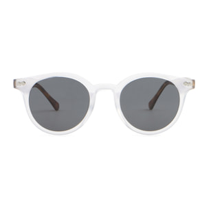 Gafas de sol OCEAN HONFLEUR - Blanco transparente mate con patillas en carey y / Ahumada