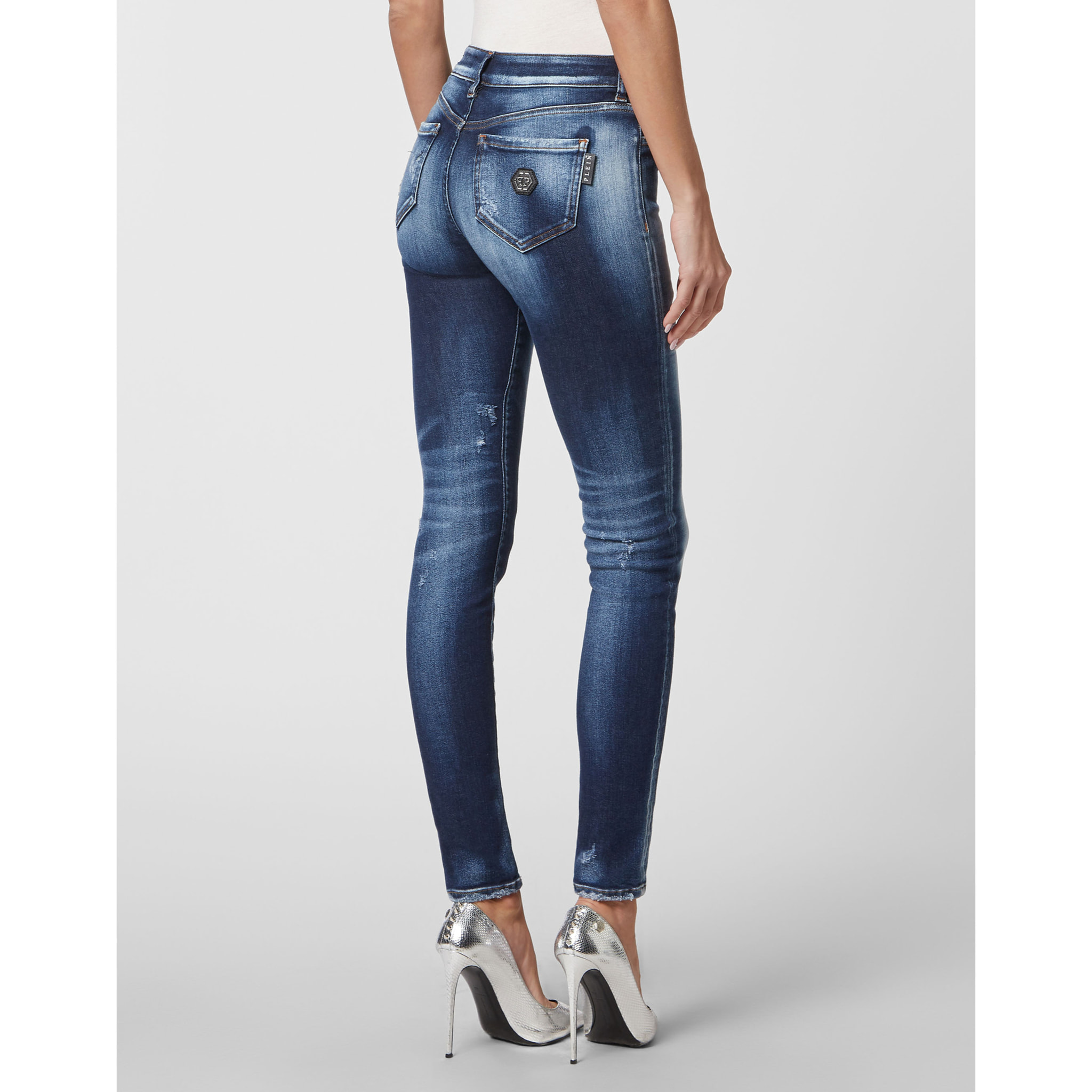 PHILIPP PLEIN Jegging de cintura alta