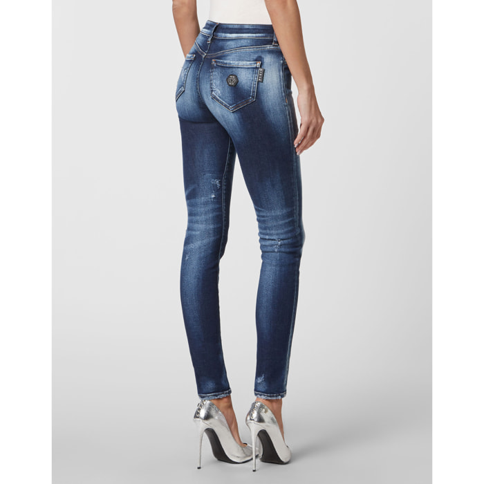 PHILIPP PLEIN Jegging de cintura alta