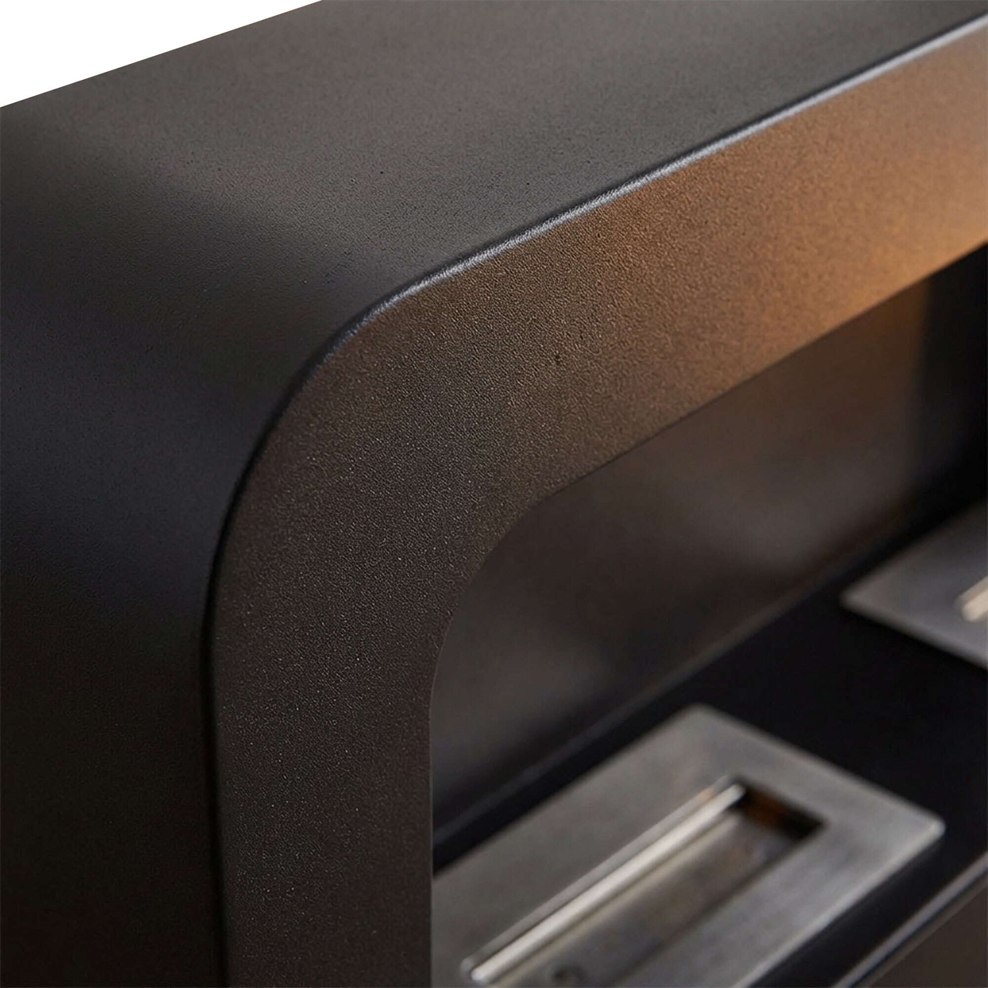 Flavia - Camino a Bioetanolo da Parete 100x46x16 cm con 2 Bruciatori 3 Litri Nero