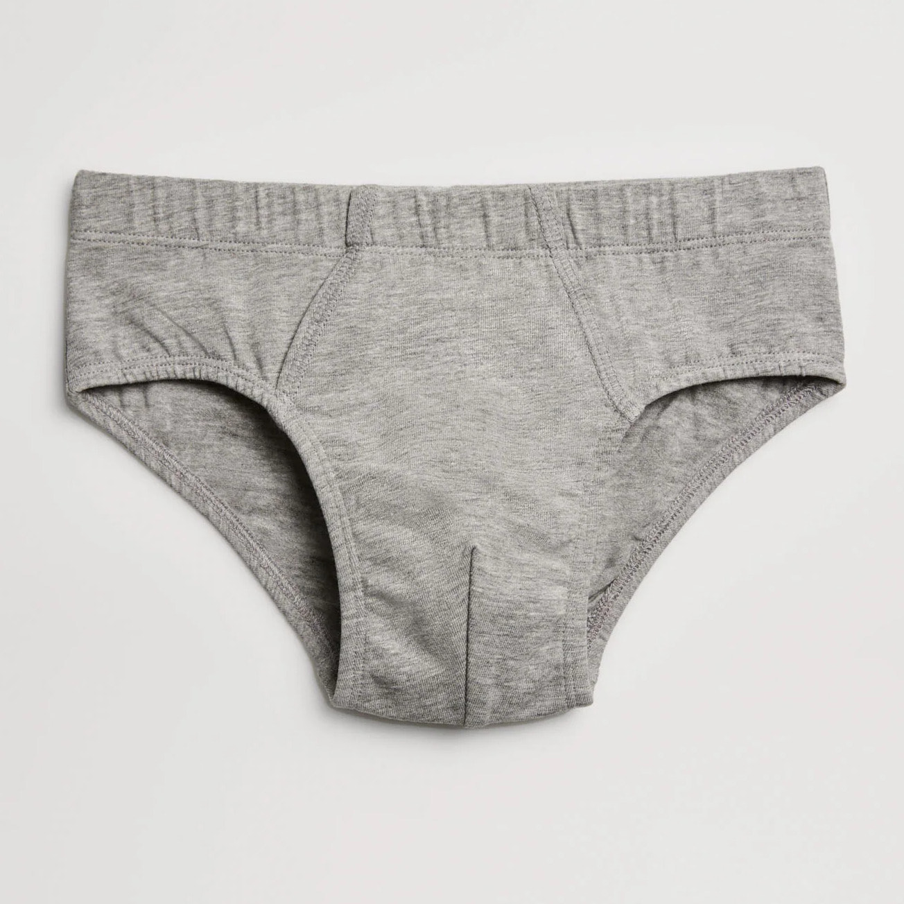Confezione da 2 slip in cotone blu e grigio per bambini