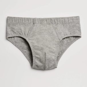 Confezione da 2 slip in cotone blu e grigio per bambini