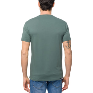 T-shirt in cotone 150 gr Hot Buttered Waves Colore Verde Matcha.