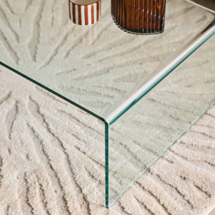 Table basse rectangulaire verre trempé GLINTZ