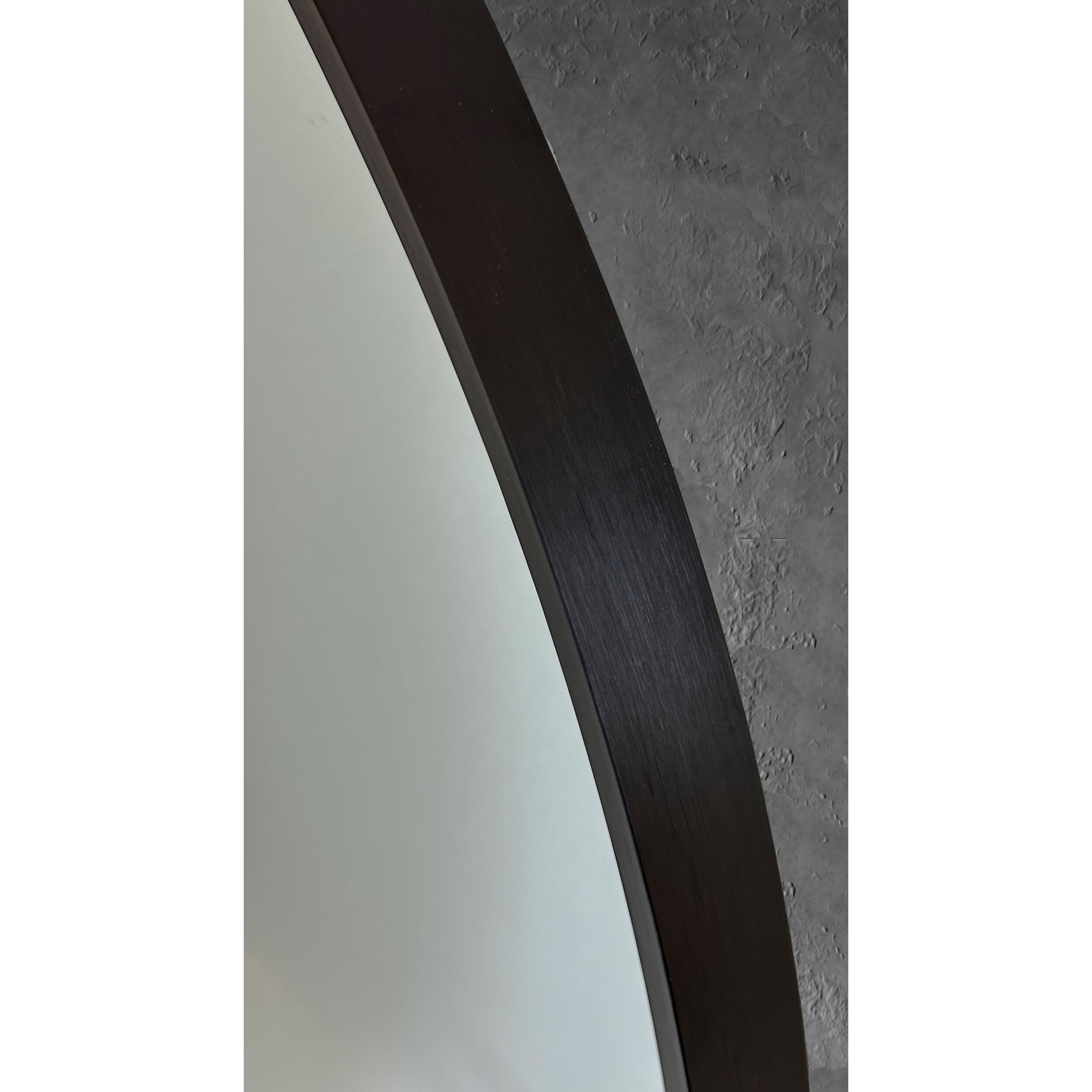 Espejo redondo Halo aluminio negro 60x60x5 cm