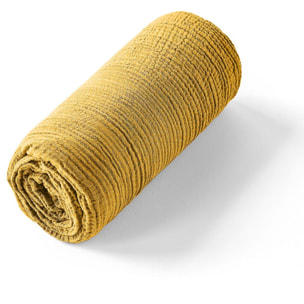 Drap housse gaze de coton ecru naturel