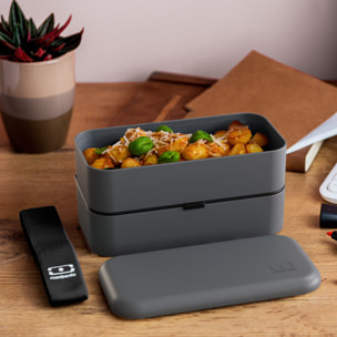 Lunch box 2 compartiments Original 1L Made in France gris Anthracite